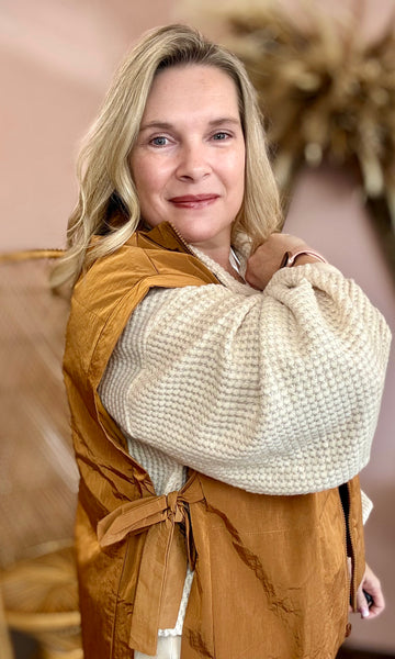 Copper Tie Side Puffer Vest