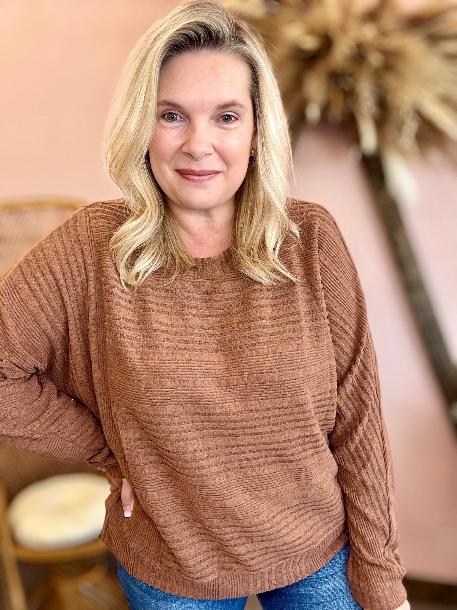 Chestnut stripe sweater