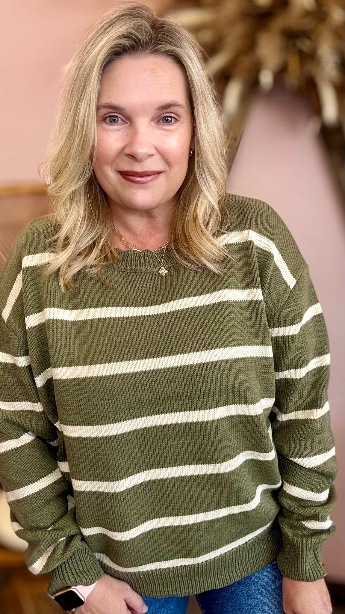 First Thing First Stripe Sweater