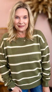 First Thing First Stripe Sweater