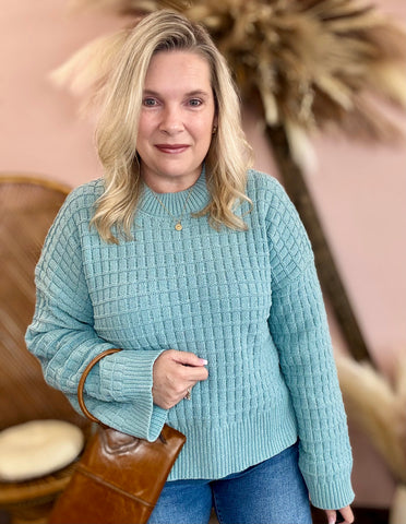 Oversized Textured Casual Knit Sweater Top