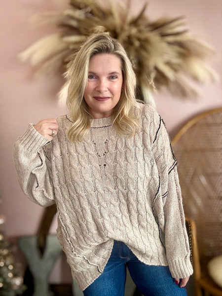 Cable Knit Overiszed Sweater