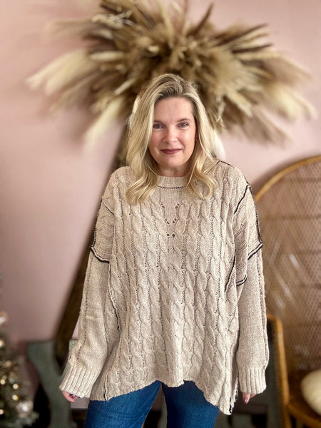 Cable Knit Overiszed Sweater