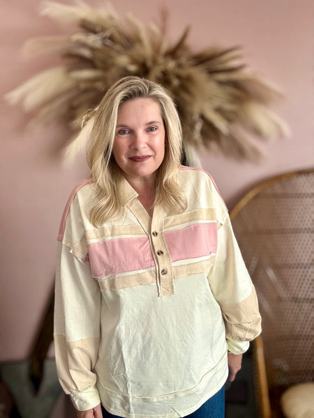 Buttoned In Knit Top