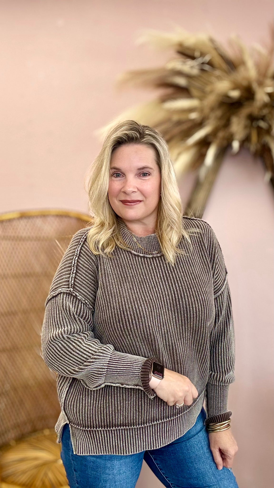 Just Another Day Sweater Brown