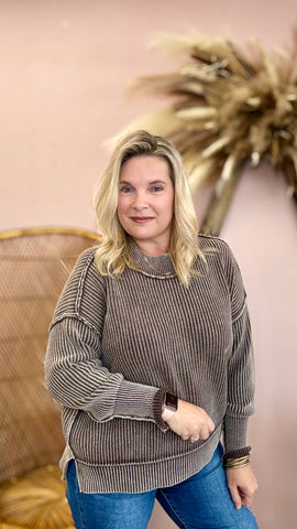 Just Another Day Sweater Brown