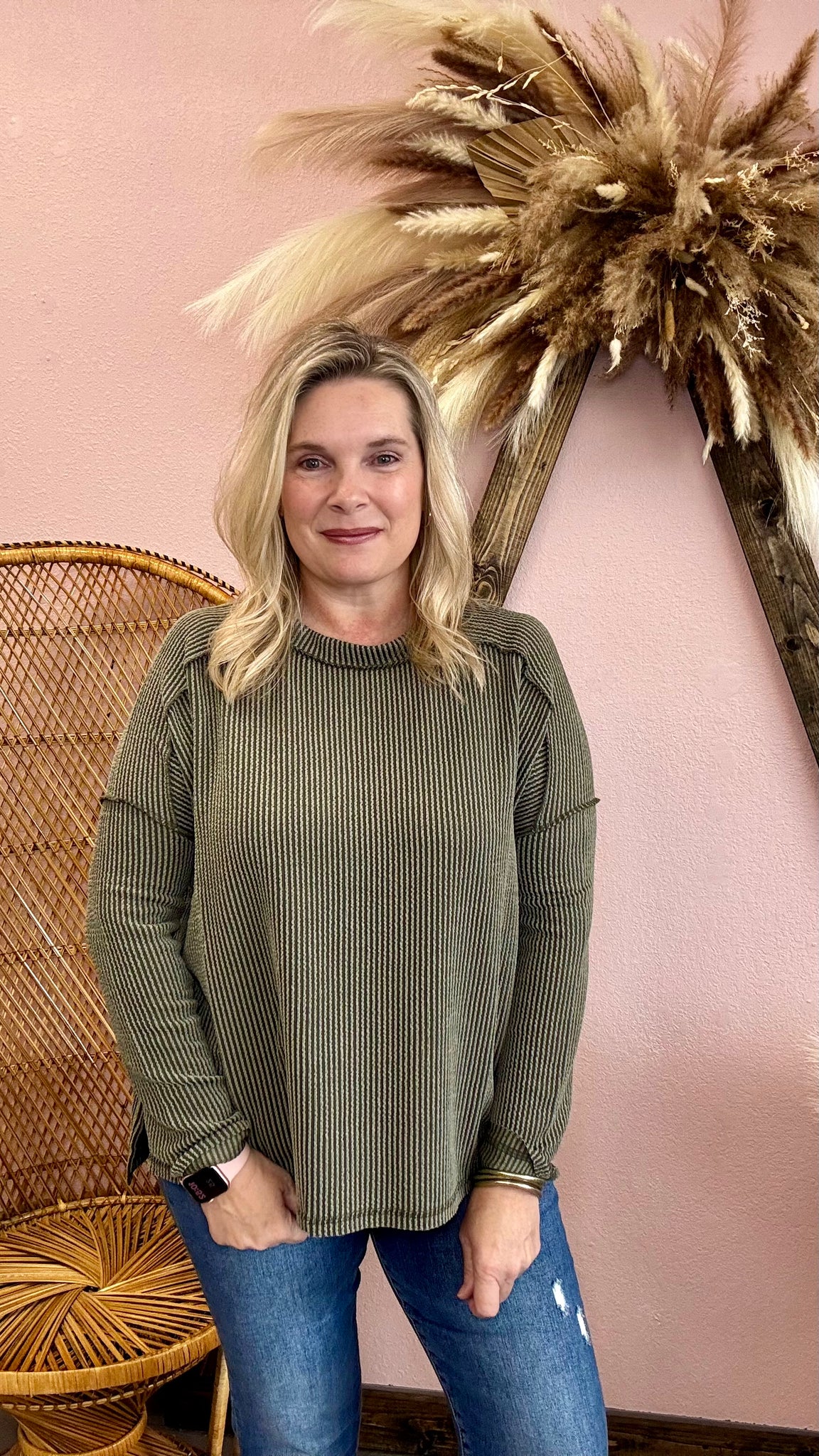 Everyday Favorite Ribbed Top Olive