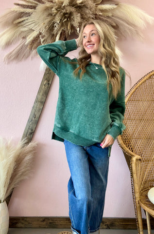 Kenna Pocket Sweatshirt Green