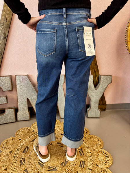 Risen Tammy Mid Rise Barrel Jeans