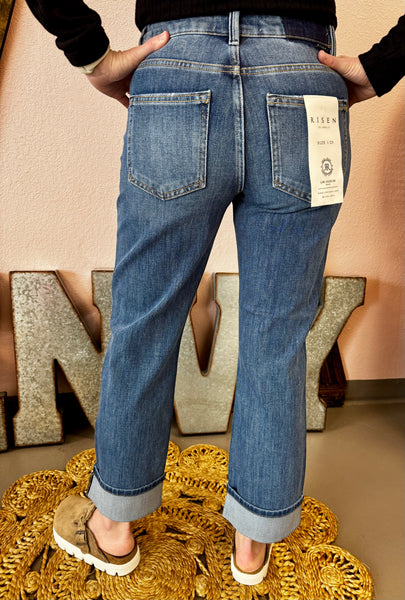 Risen Birdie Slouchy Straight Jeans Cuff