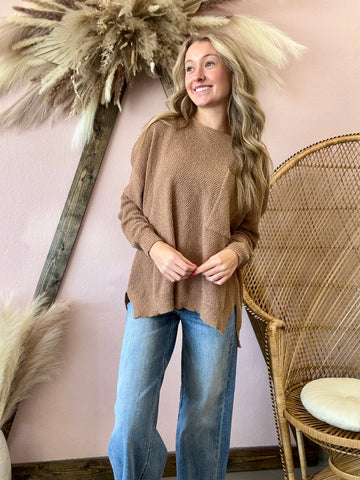 Textured Yarn Relaxed Fit Sweater
