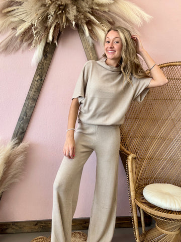 Mock Neck Sweater Set