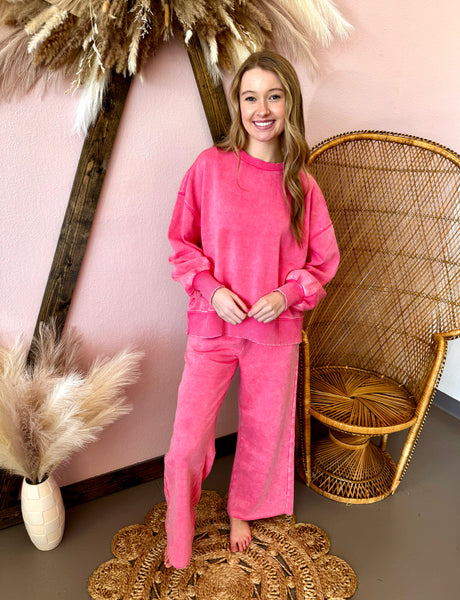 Oversized Washed Fleece Pullover
