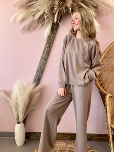 Scuba Pullover and Pants Set Cocoa