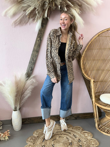 Cheetah Chick Leopard Flannel