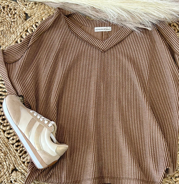 Your Favorite RIbbed Top Brown