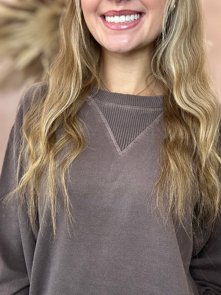 Cuddle Weather Pullover Brown