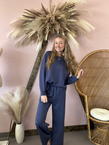 Scuba Pullover Pants Set Blue