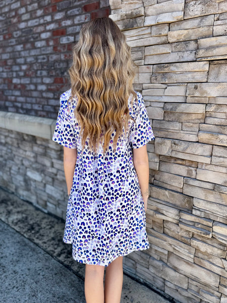 Maya Printed Mini Dress with Pockets