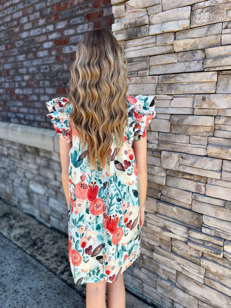Seraphina Floral Ruffle Mini Dress