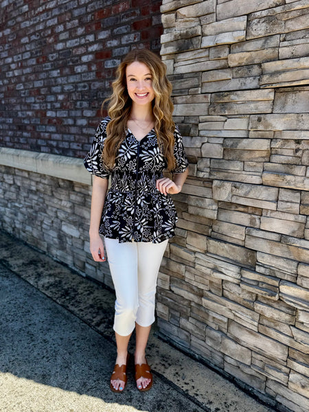 Judy Blue High Rise White Denim Capris