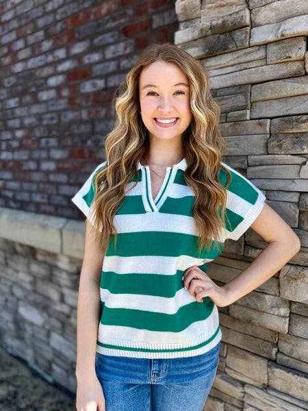 Sophisticated Striped Sweater Top