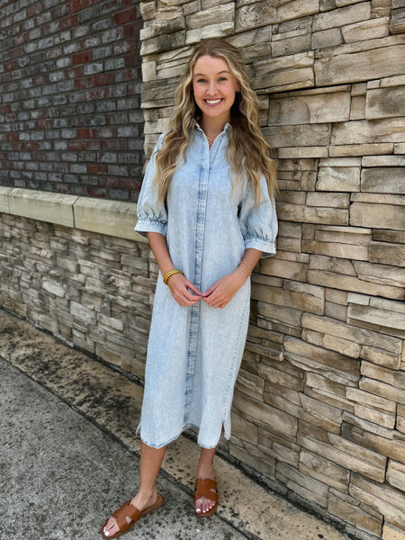 Daily Errands Denim Midi Dress