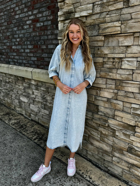 Daily Errands Denim Midi Dress