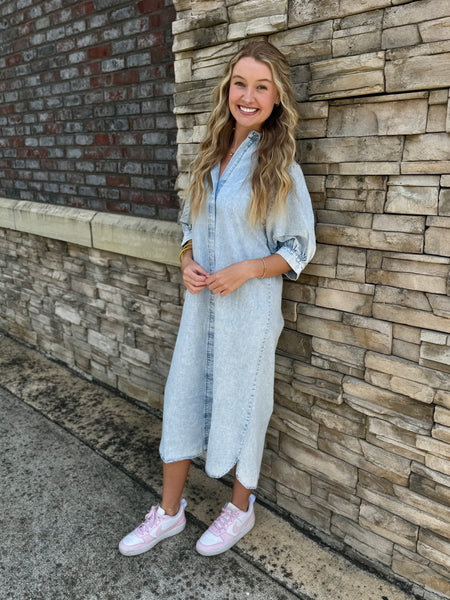 Daily Errands Denim Midi Dress