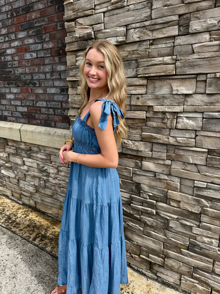 Chambray Midi Dress