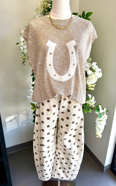 Polka Dot Barrel Pants