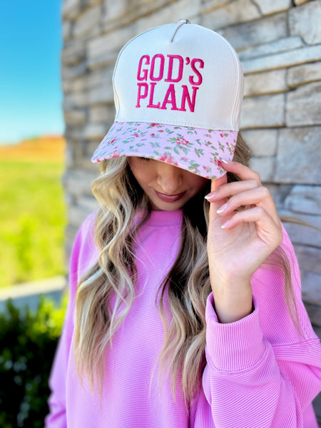 God's Plan Hat Adjustable Floral