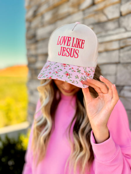 Love Like Jesus Adjustable Floral Hat