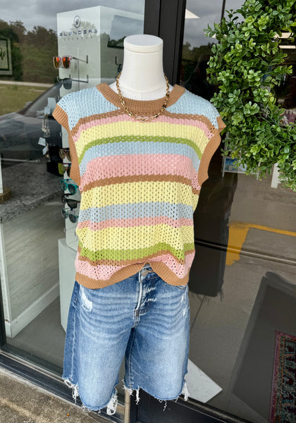 Neapolitan Stripe Sweater Tank Top