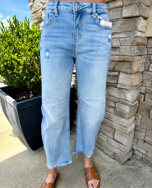 Risen Slouchy Crop Barrel Jeans