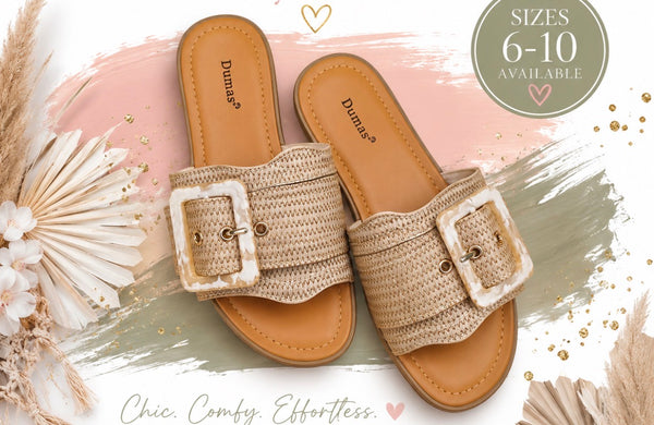 Boho Neutral Buckle Sandal