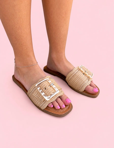Boho Neutral Buckle Sandal