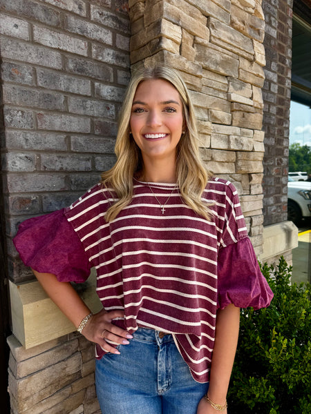 Retro Chic Striped Top