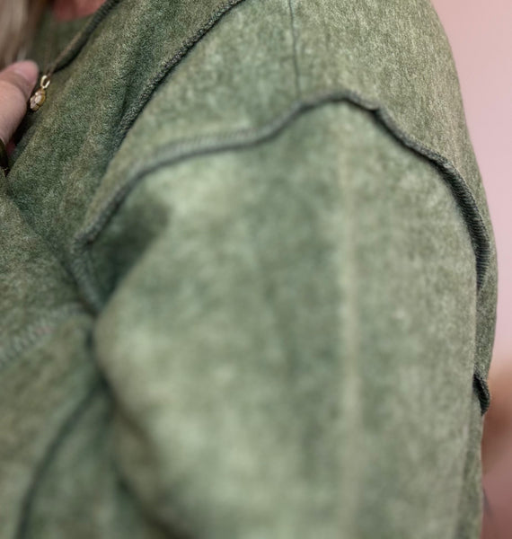 Seize The Day Sweater Top Olive