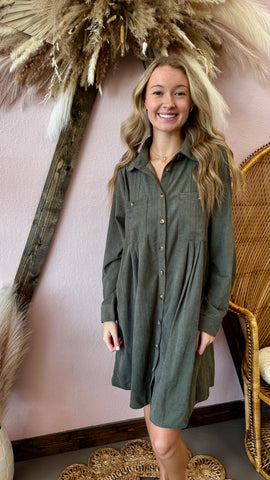 Saving The Day Corduroy Dress