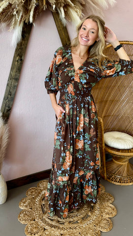 Fall Blooms Maxi Dress