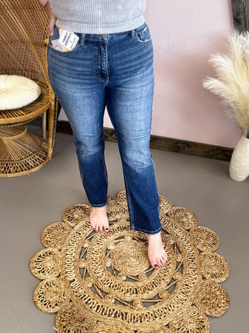 Polly RIsen High Rise Crop Straight Jeans