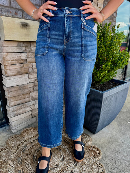 Risen Harper Slouchy Patch Pocket Jeans