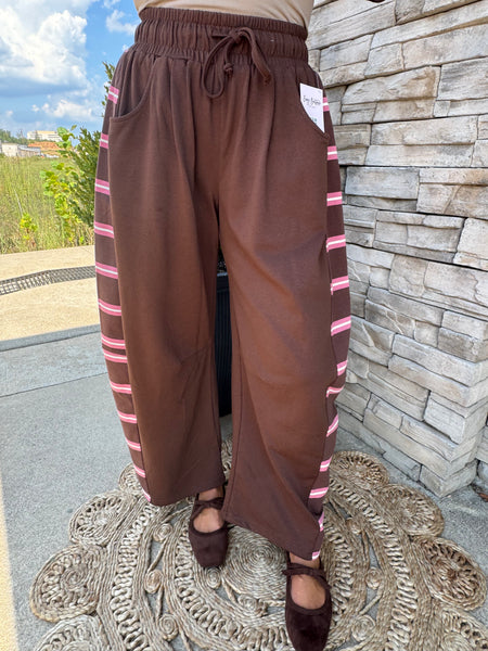 Retro Meets Cozy Striped Pants