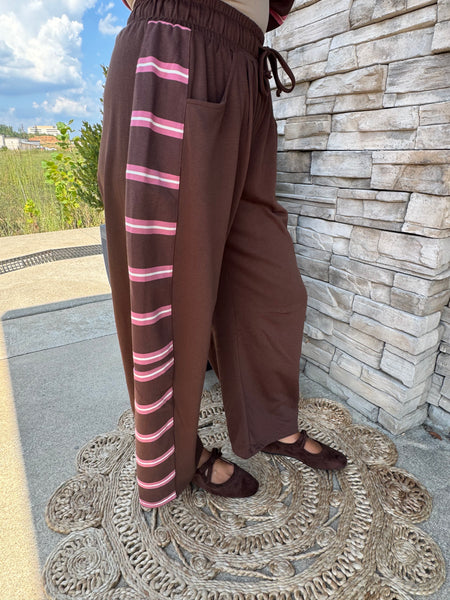 Retro Meets Cozy Striped Pants