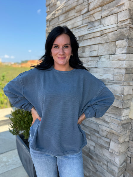 The Bluebell Washed Pullover