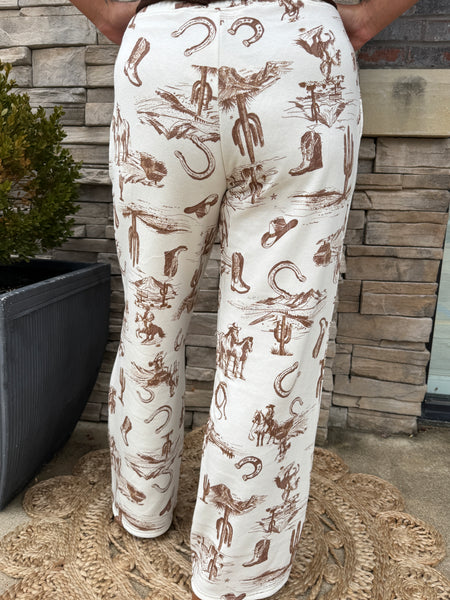 Claudia Western Print Pants