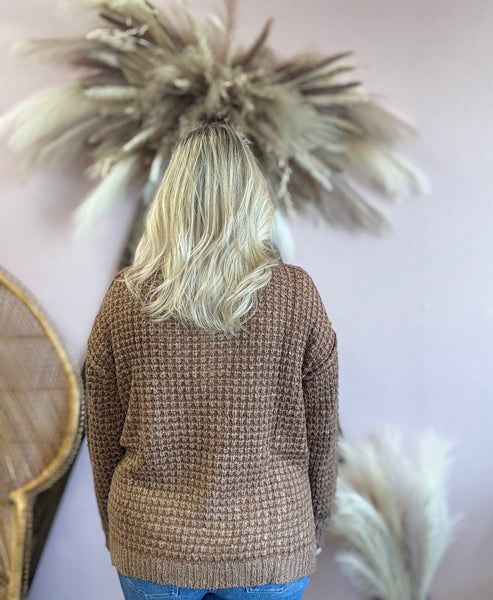 Thermal Henley Sweater Top