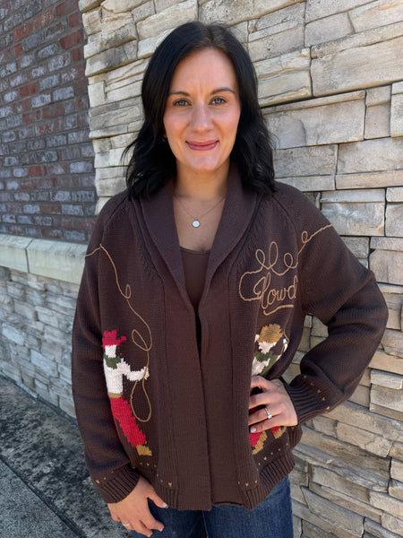 Howdy Cowboy Rodeo Cardigan