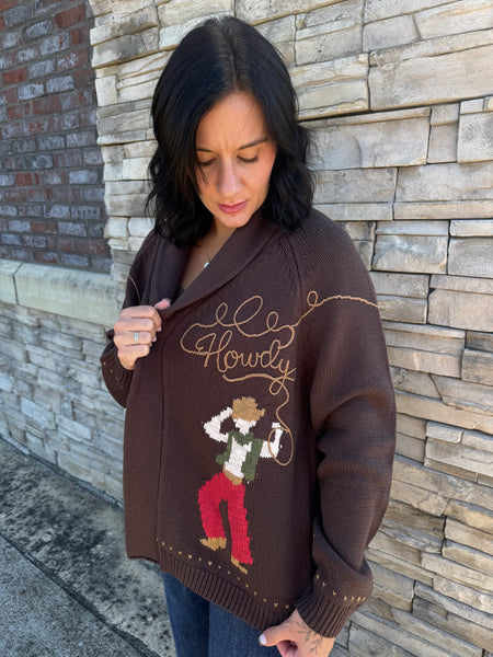 Howdy Cowboy Rodeo Cardigan